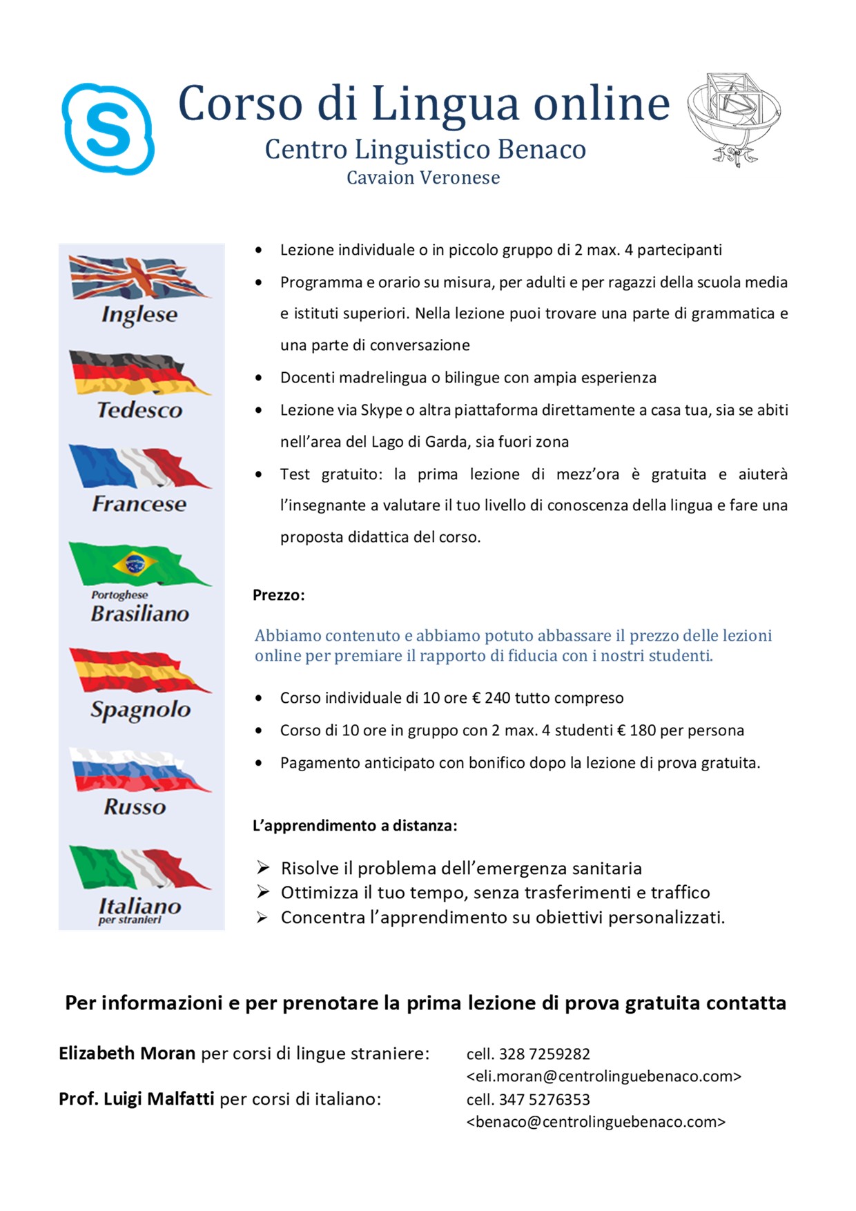 Home Page Centro Linguistico Benaco